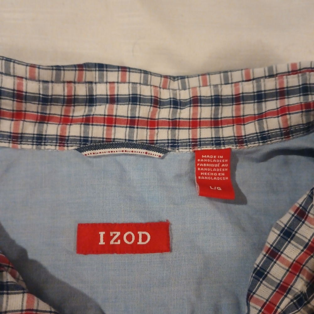 Izod Plaid Button-Up Shirt